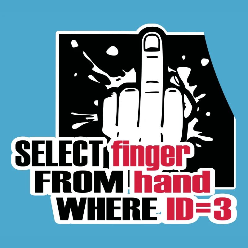 SELECT finger FROM hand
