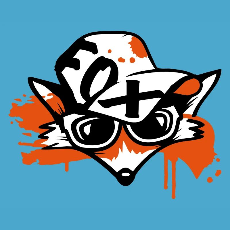 Fuchs mit Baseballkappe