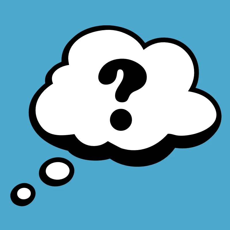 Comic speech bubble question mark