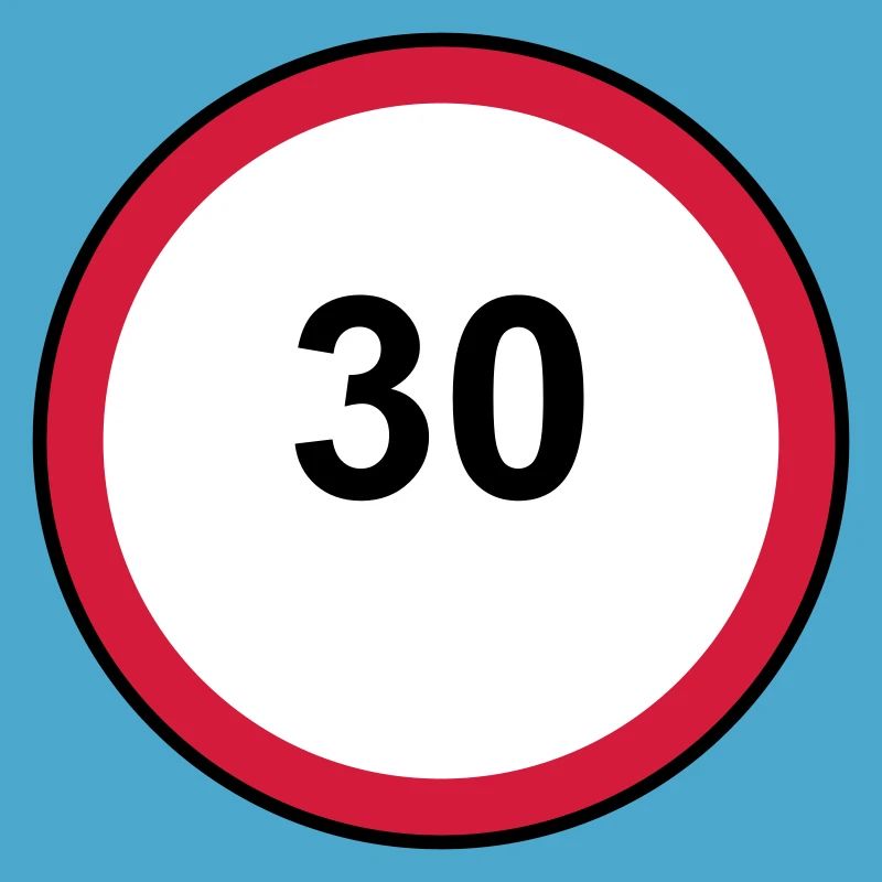 Tempo 30 Schild Muster