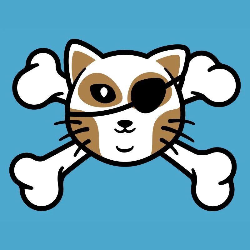 Patch de Crâne de chaton pirate