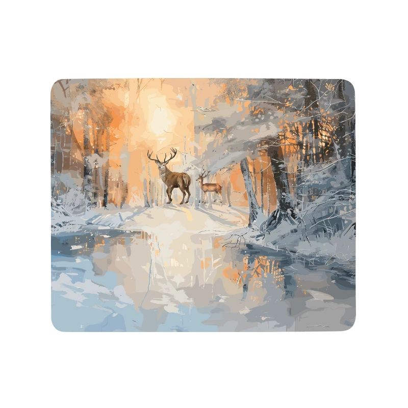 Majestätische Hirsche im Winterwald 
