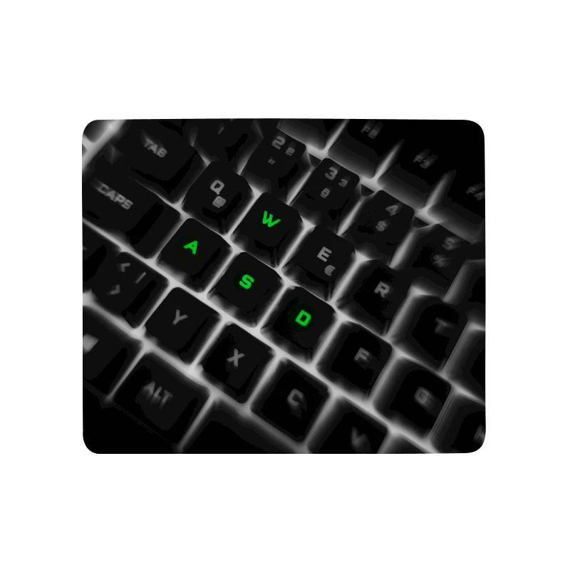 Impression d’art sur le clavier néon WASD