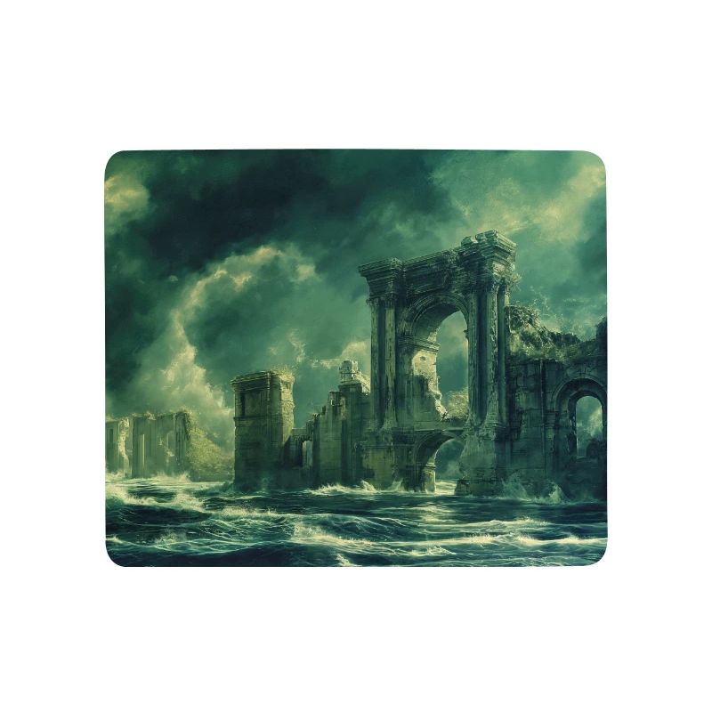 Ruinierte Landschaft Illustration Poster