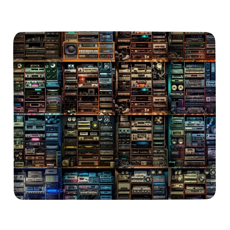 Vintage Audio Stack Collage