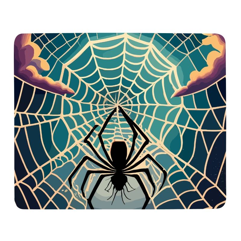 A spiderweb spider moon