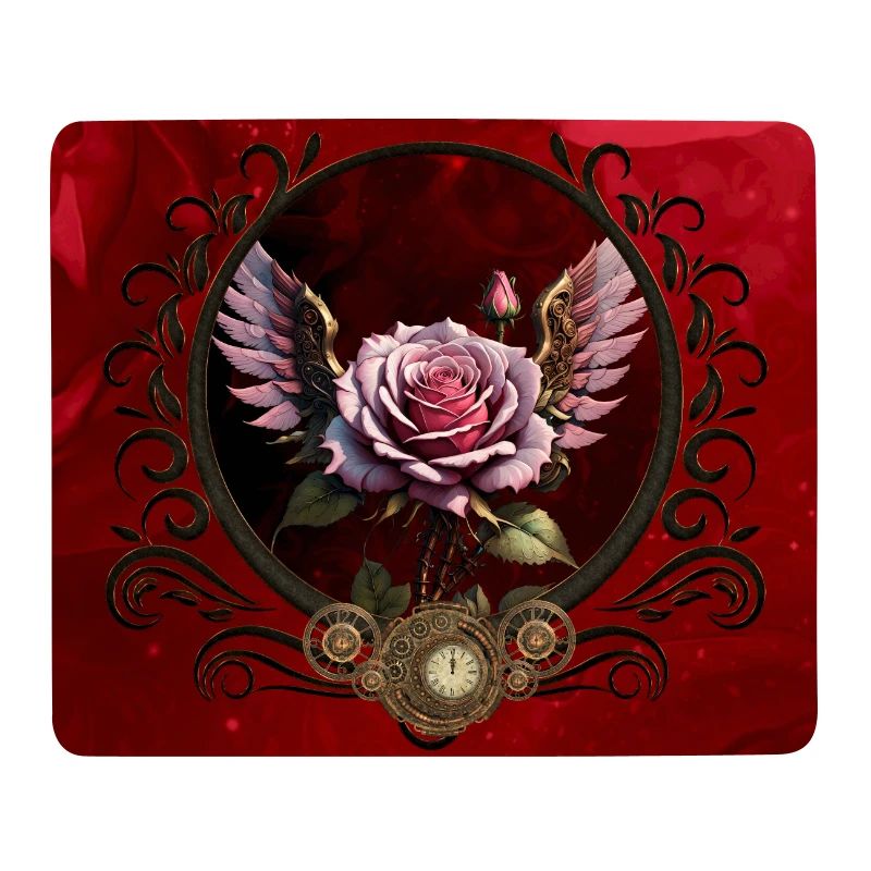 Wunderbare Steampunk-Rose mit Flügeln.