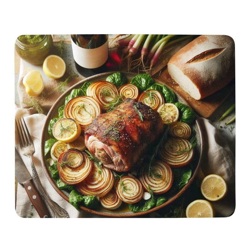 Schweineschulter mit Rübenspitzen
