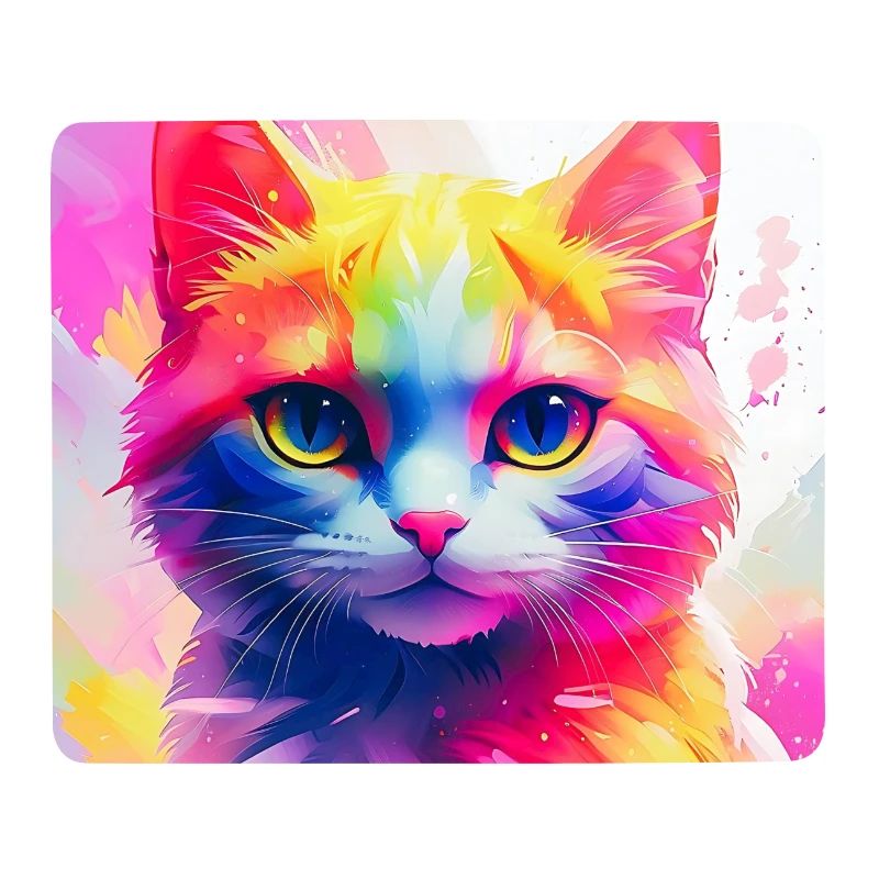 Lebendiges Regenbogenkatzen-Kunstwerk
