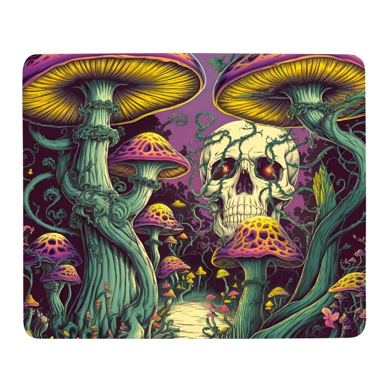 Conception de crâne de forêt de champignons