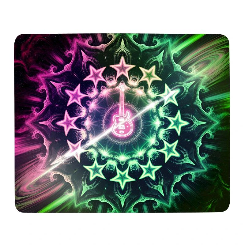 Neongitarre Mandala Kunst
