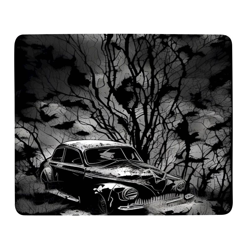 Dunkler Wald Oldtimer Illustration