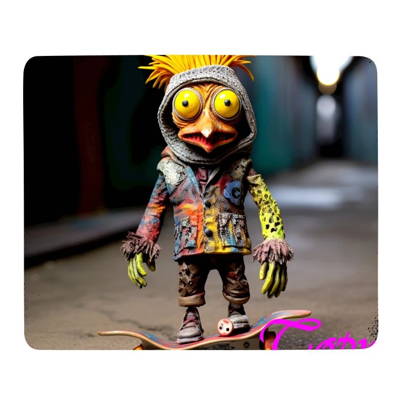Künstlerischer Straßenkunst-Punk Charakter Comic 