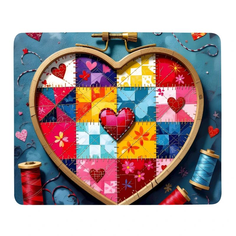 Patchwork Herz Quiltkunst