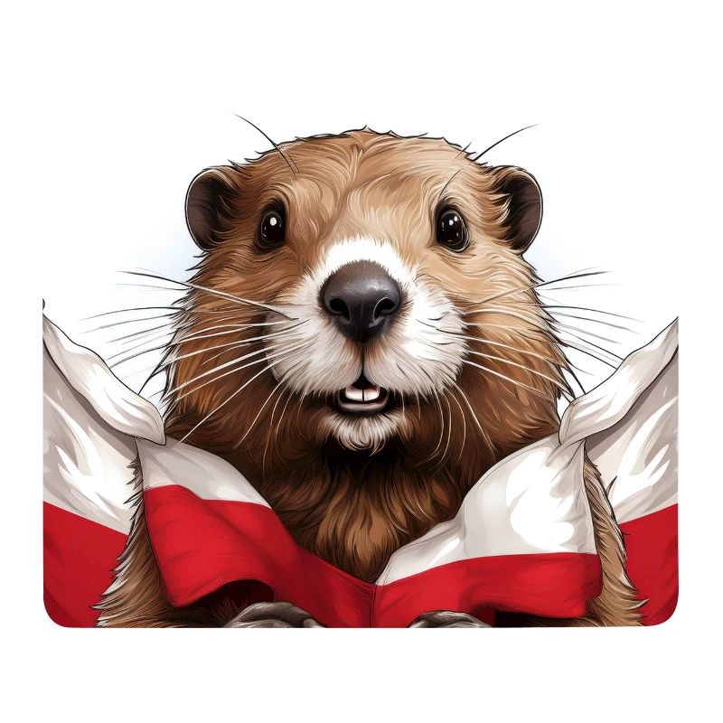Biber Polen Flagge