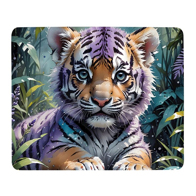 Bunter Tigercub im Dschungel