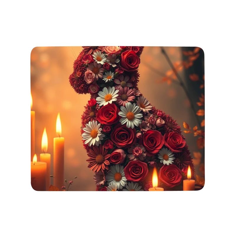 Romantische Blumen Katze