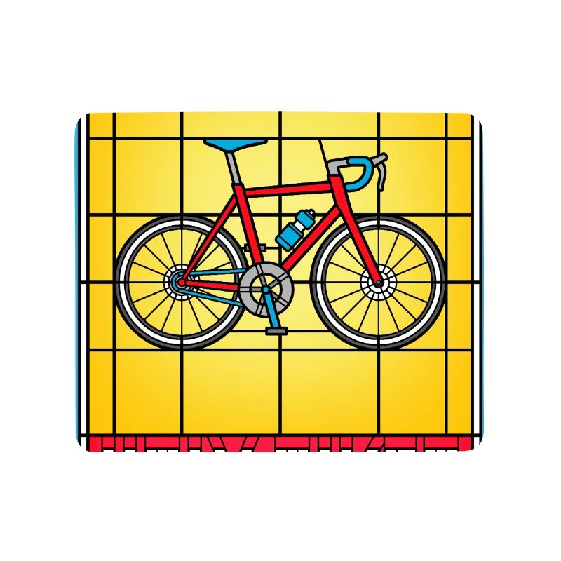 Heiliger Biker Buntglas-Fahrrad
