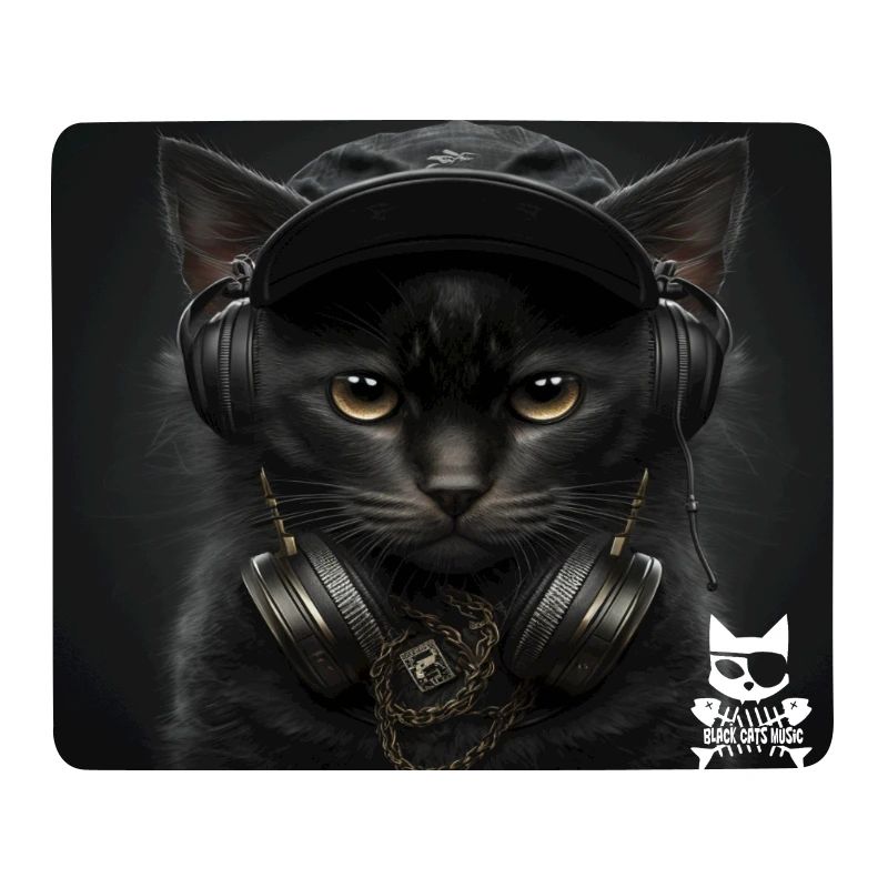 Katzen DJ mit Kopfhörern