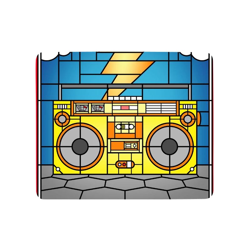Buntglas-Boombox-Illustration