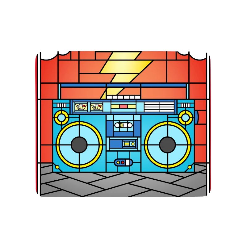 Buntglas-Boombox-Illustration