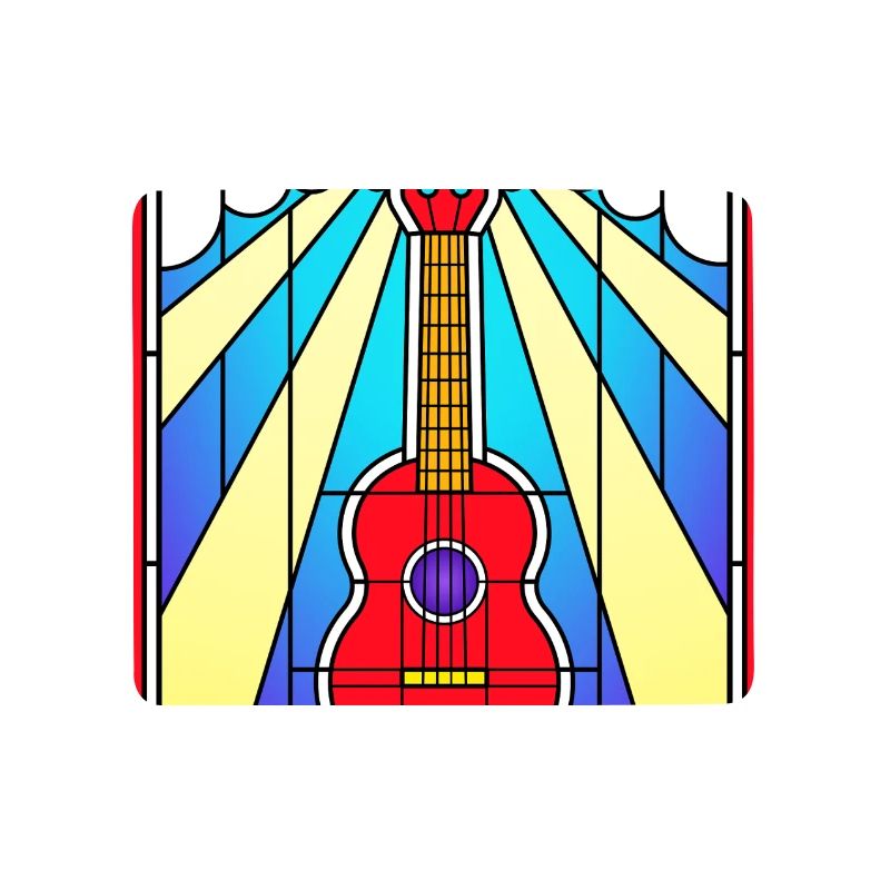 Buntglas-Akustikgitarre