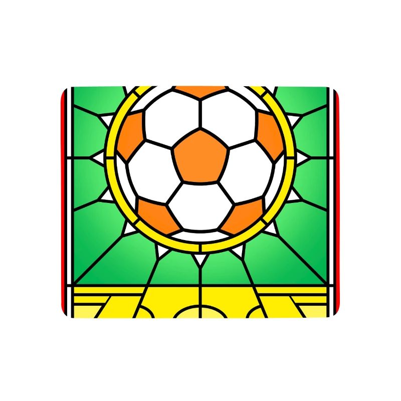Buntglas-Fußballdesign