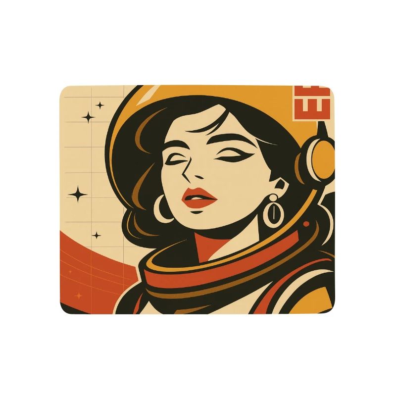 Astronautin Retro Weltraum Comic