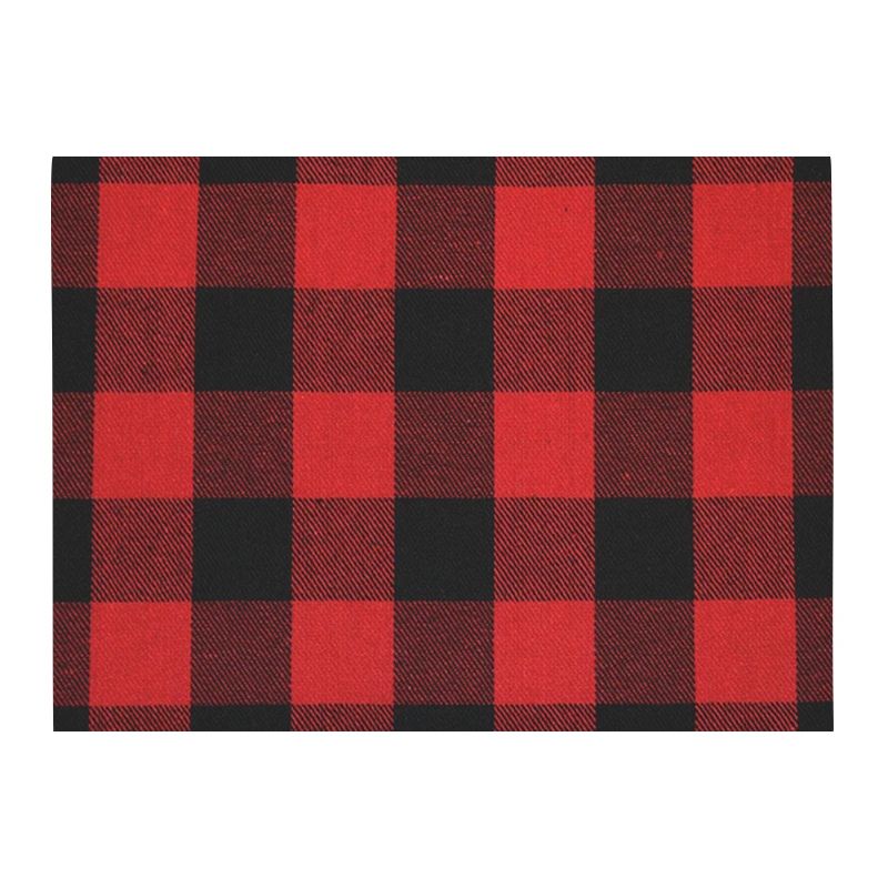 Flannel check pattern red
