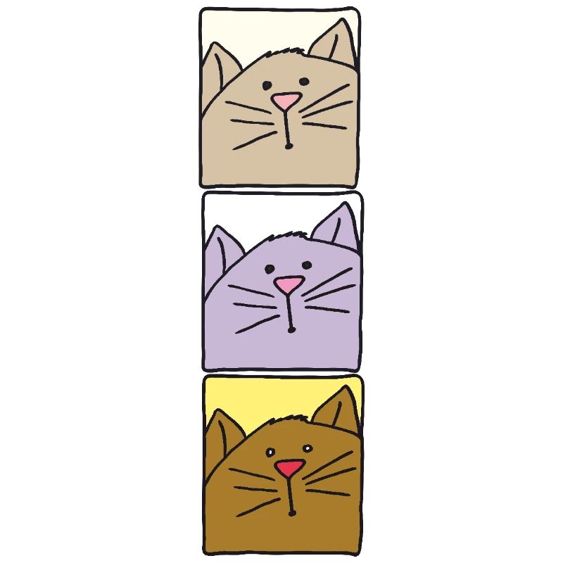 katze dreifach bunt