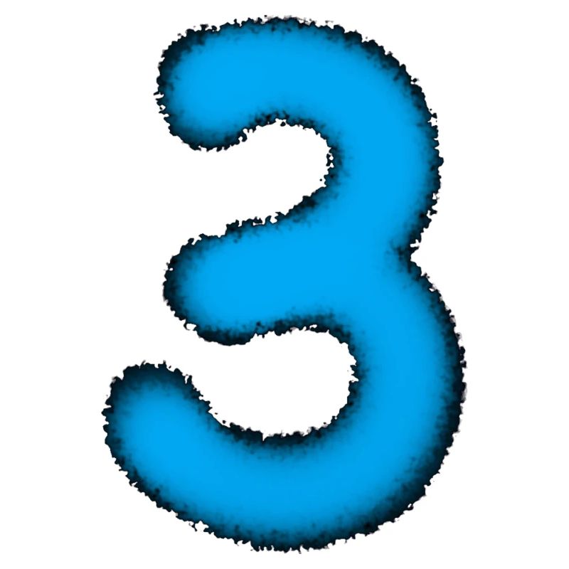 Nummer 3 (blau)