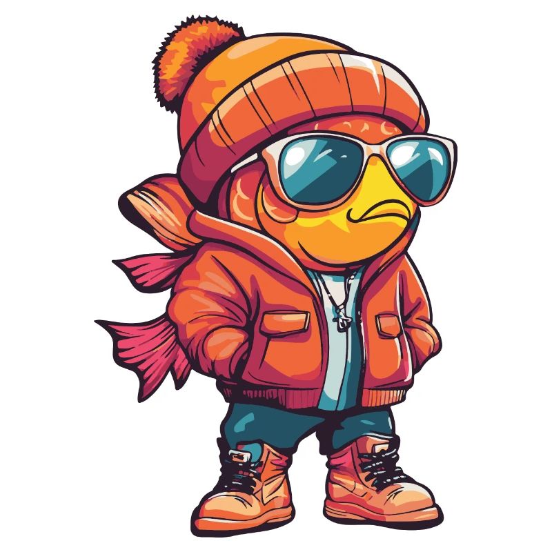 Goldfische Winter Comic