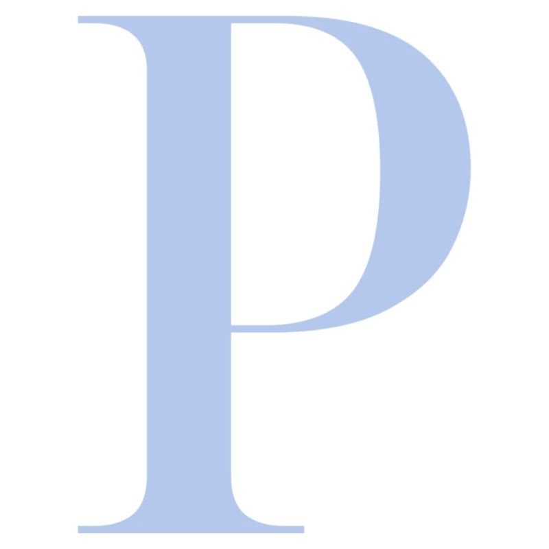 Buchstabe P Blau