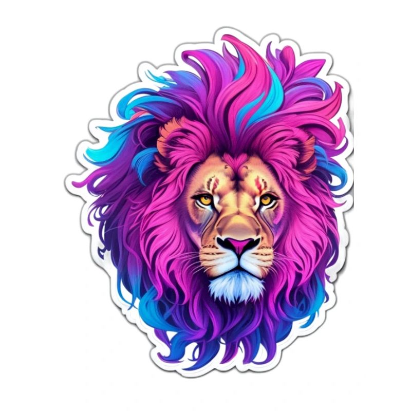 colourful lion