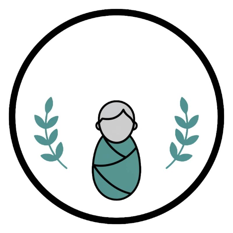 Sanfte Wickelbabysymbol individuel anpassbar