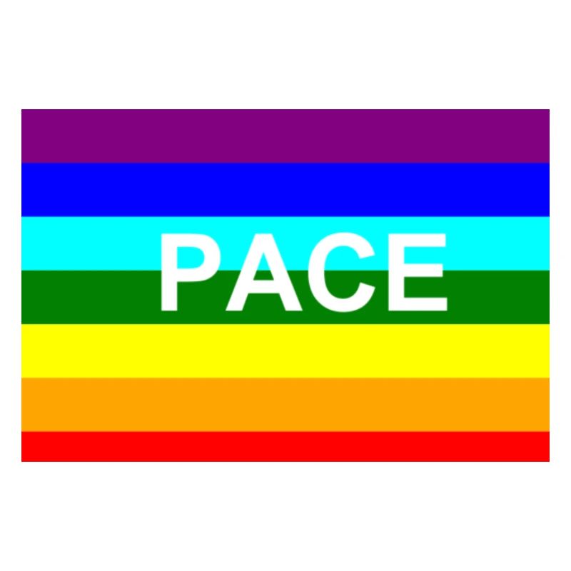 Peace / Pace-Regenbogen-Fahne