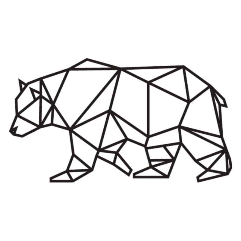 Bear Black Geometric