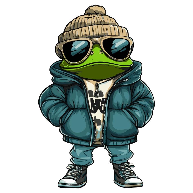 Frosch Winter Comic