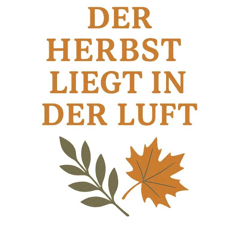 Herbstgedicht mit Laubmotiv