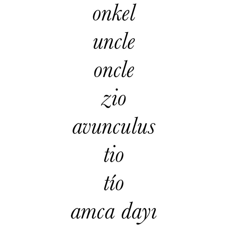 Uncles in different languages