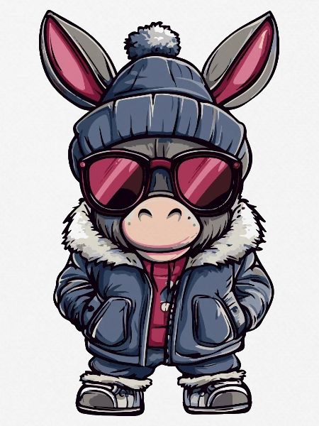 Esel Winter