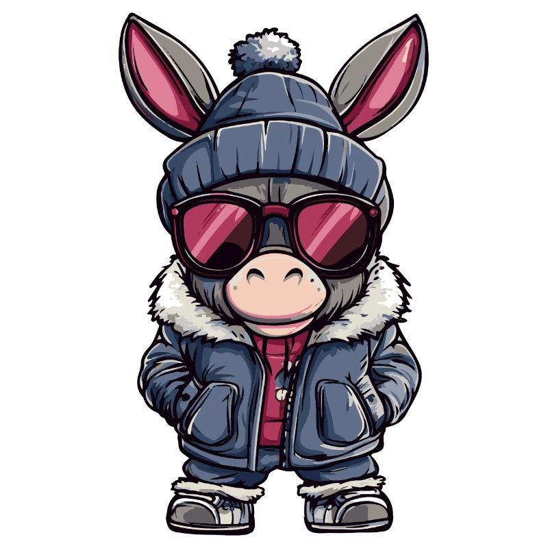 Esel Winter