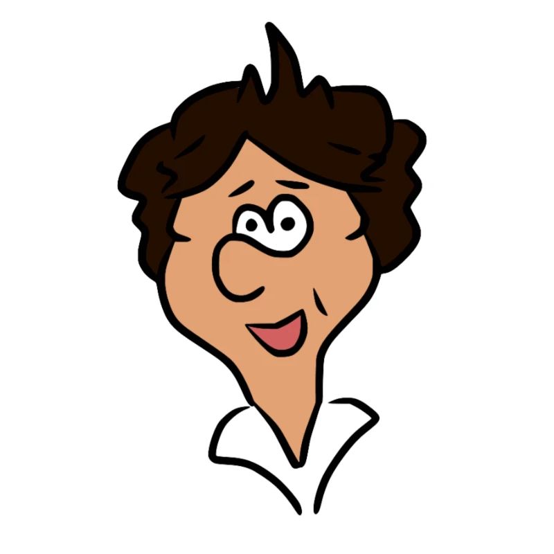 Comic Happy Women's Face