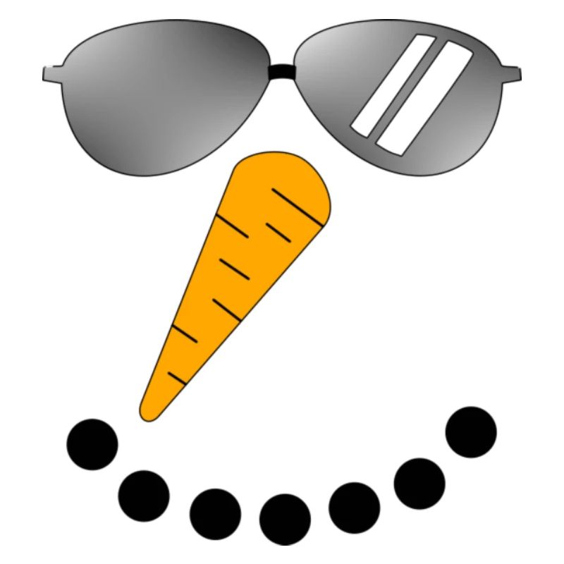 Schneemann mit Sonnenbrille