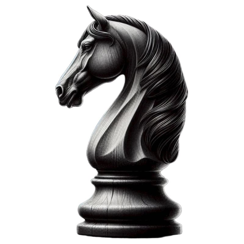 Schwarz-Weiß Schachfigur
