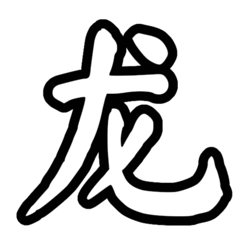 Weißer Drache SCHWARZ