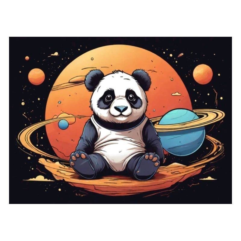 Panda im Weltraum