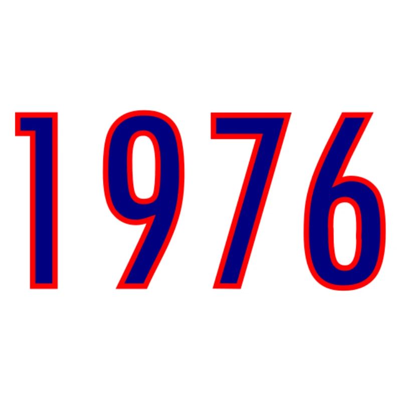 Jahreszahl 1976 Neonstil