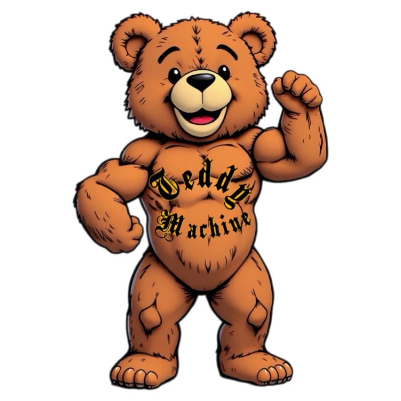 Teddy Machine Tattoo-Bär