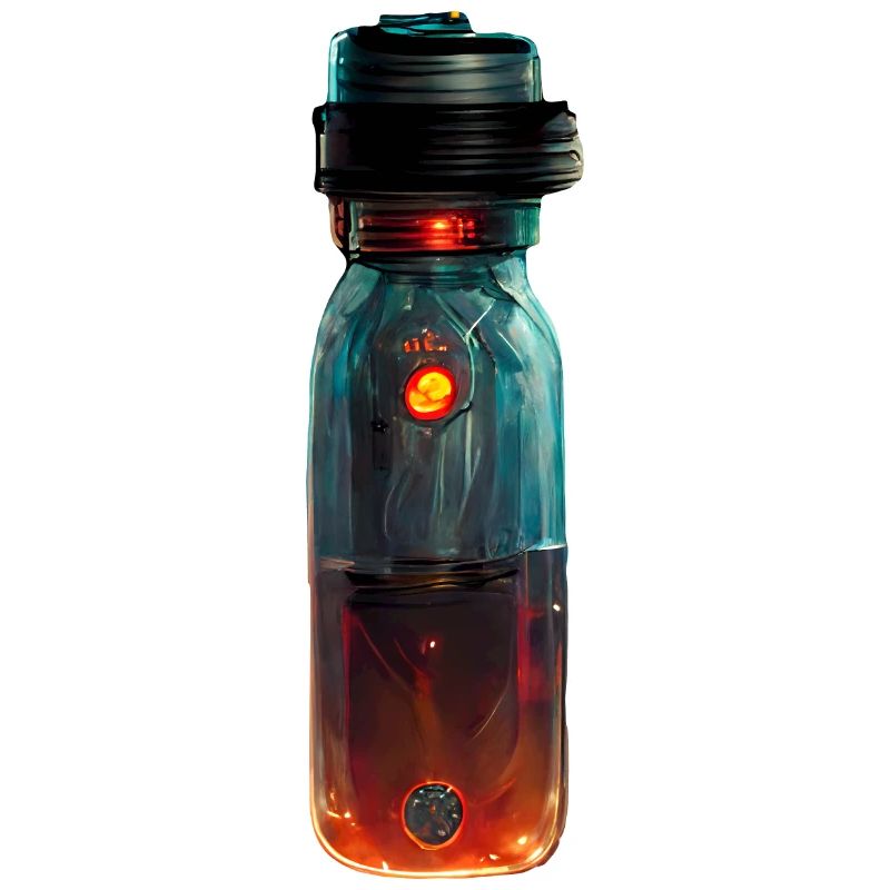 Gezeichnete Trinkflasche